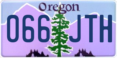 OR license plate 066JTH