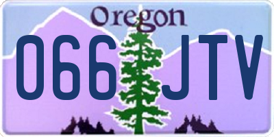 OR license plate 066JTV