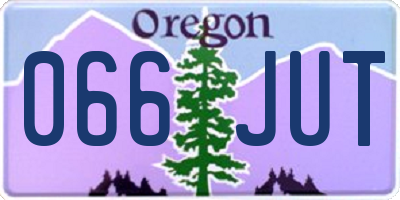 OR license plate 066JUT