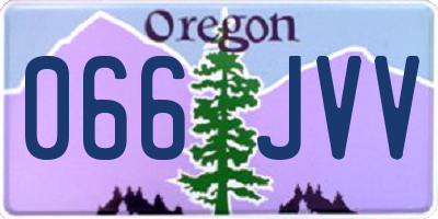 OR license plate 066JVV