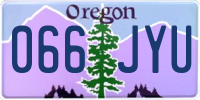 OR license plate 066JYU