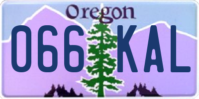OR license plate 066KAL