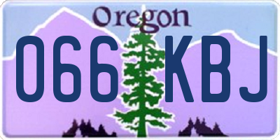 OR license plate 066KBJ