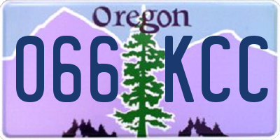 OR license plate 066KCC
