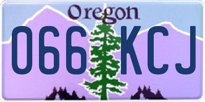 OR license plate 066KCJ