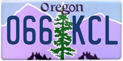 OR license plate 066KCL
