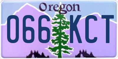 OR license plate 066KCT