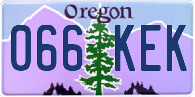 OR license plate 066KEK