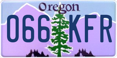 OR license plate 066KFR