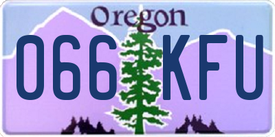 OR license plate 066KFU