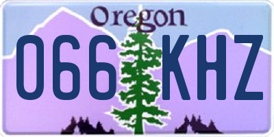 OR license plate 066KHZ