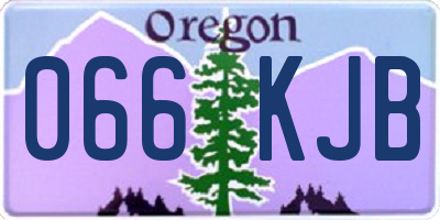 OR license plate 066KJB