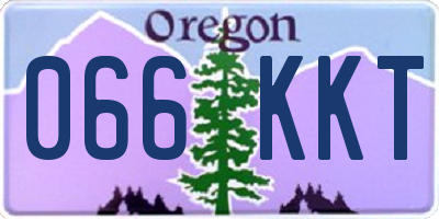 OR license plate 066KKT