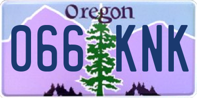 OR license plate 066KNK