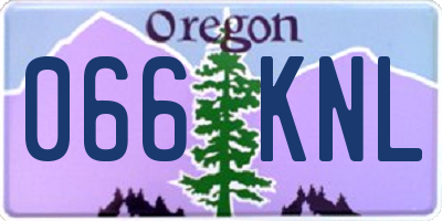 OR license plate 066KNL