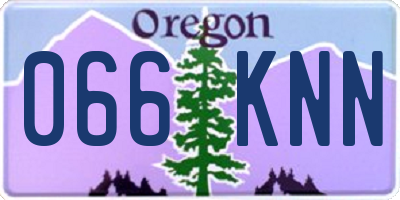 OR license plate 066KNN