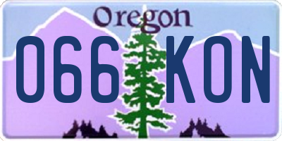 OR license plate 066KON