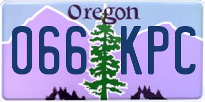 OR license plate 066KPC