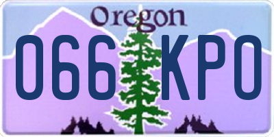 OR license plate 066KPO