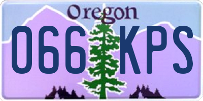 OR license plate 066KPS
