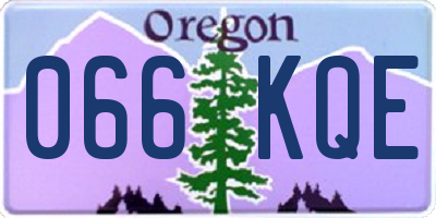OR license plate 066KQE