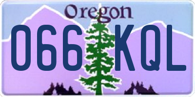 OR license plate 066KQL