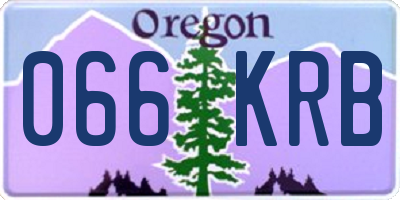 OR license plate 066KRB
