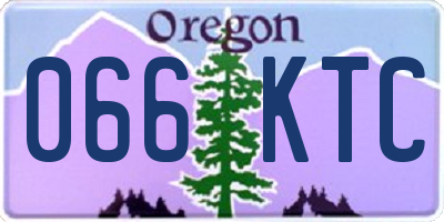 OR license plate 066KTC