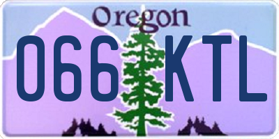 OR license plate 066KTL