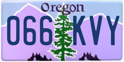 OR license plate 066KVY