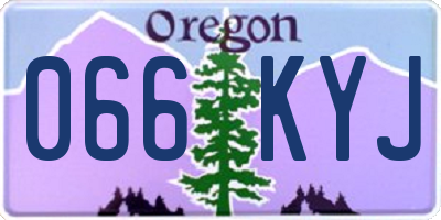 OR license plate 066KYJ