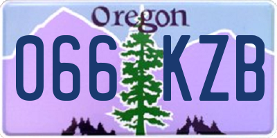OR license plate 066KZB