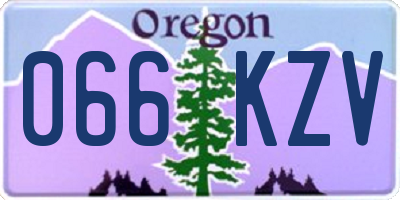 OR license plate 066KZV