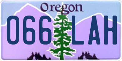 OR license plate 066LAH