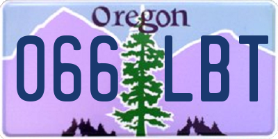 OR license plate 066LBT