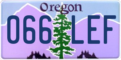 OR license plate 066LEF