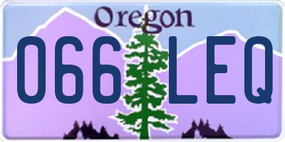 OR license plate 066LEQ
