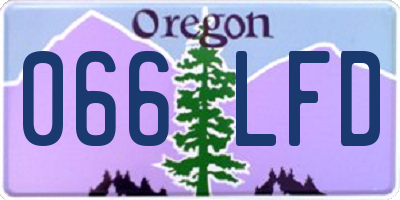 OR license plate 066LFD