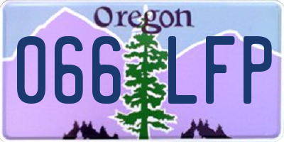 OR license plate 066LFP