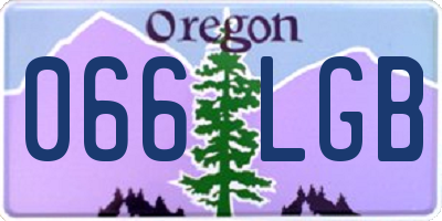 OR license plate 066LGB