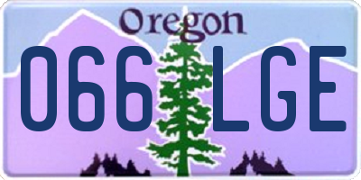 OR license plate 066LGE