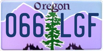 OR license plate 066LGF