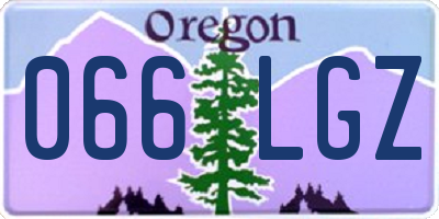 OR license plate 066LGZ