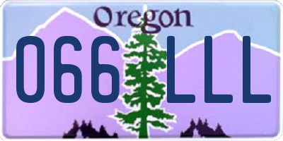 OR license plate 066LLL