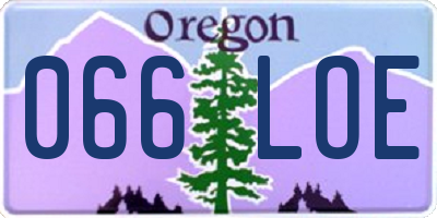 OR license plate 066LOE