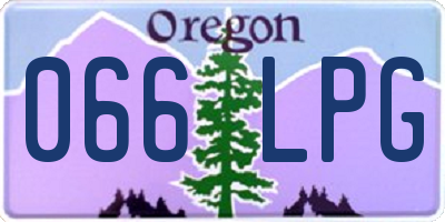 OR license plate 066LPG