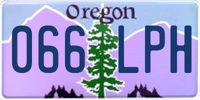 OR license plate 066LPH
