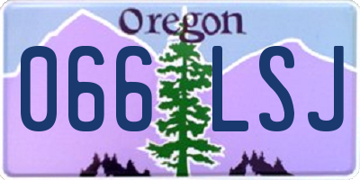 OR license plate 066LSJ