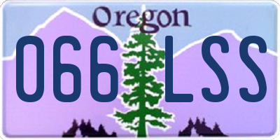 OR license plate 066LSS