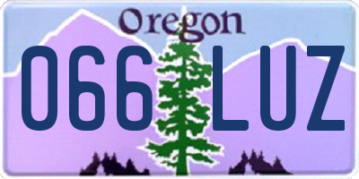 OR license plate 066LUZ